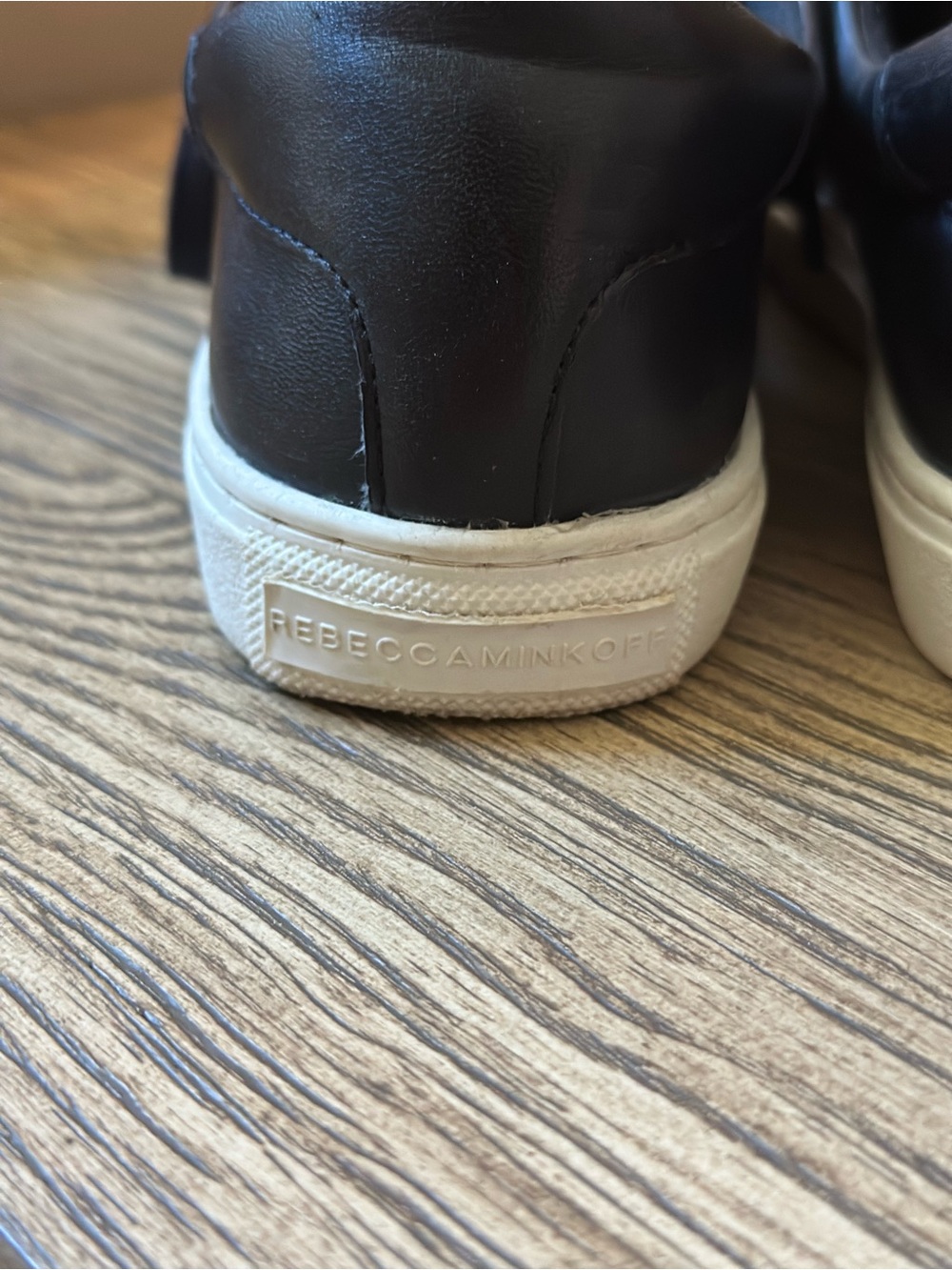 Rebecca Minkoff Black Low-Top Sneakers with Textured Toe.        Size 7.5 - Picture 4 of 5